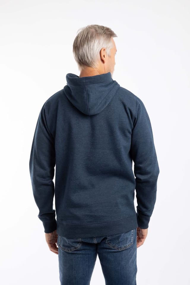 Weird Fish Weird Fish Men's Bryant Front Print Graphic Popover Hoodie in Navy - 3