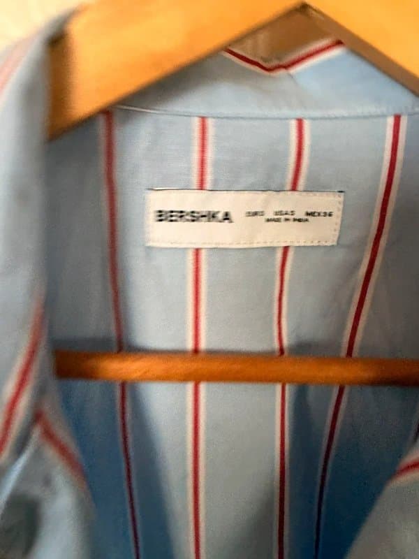 Bershka Bershka Blue striped Boxy Fit Shirt