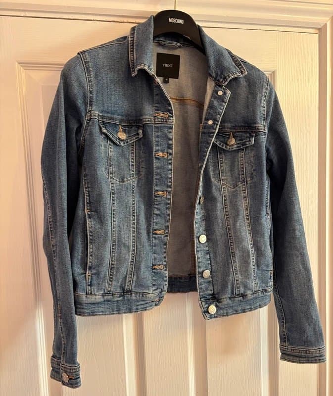 Next Next denim jacket festival casual smart holiday 10-12 same day post
