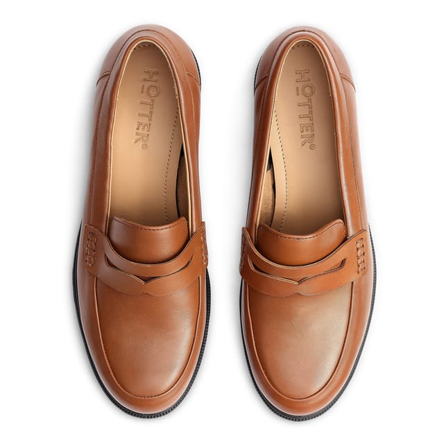 Hotter Hotter Women's 'Dorset' Loafers in Tan - 3