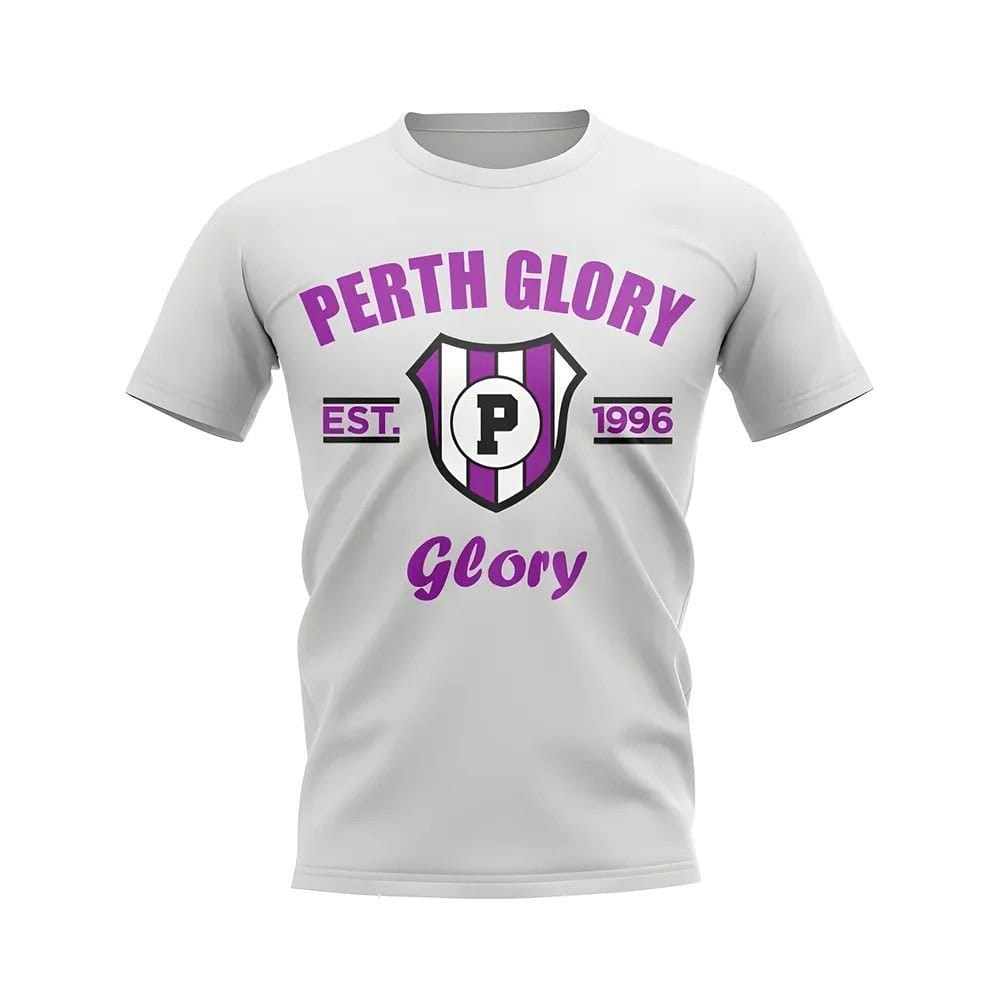 Perth Glory Men's Established Football T-Shirt in White