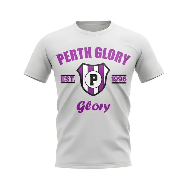 Perth Glory Perth Glory Men's Mens Established Football T-Shirt in White - 2