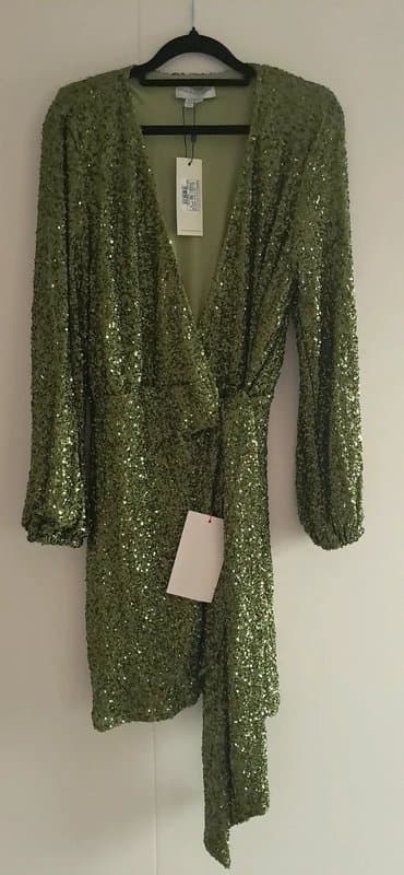 Never Fully Dressed Never Fully Dressed Green Sequin mini dress