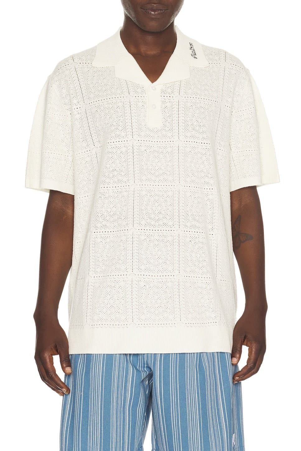 revolve Resort Crochet Polo