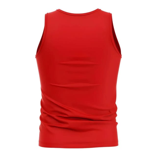 Nepal Nepal Men's Personalised Core Football Country Sleeveless Tee in Red - 2
