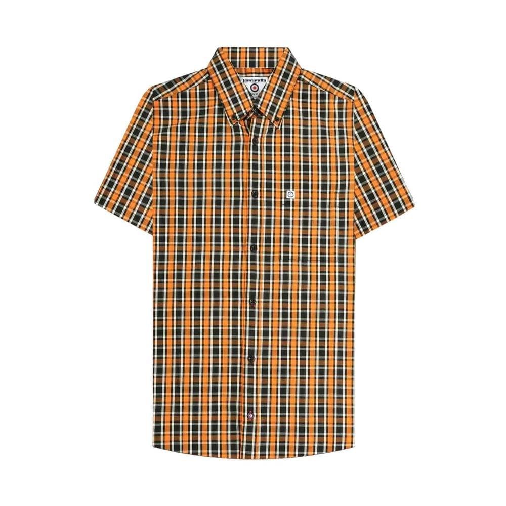 Lambretta Lambretta Men's Checked Shirt in Jet Black