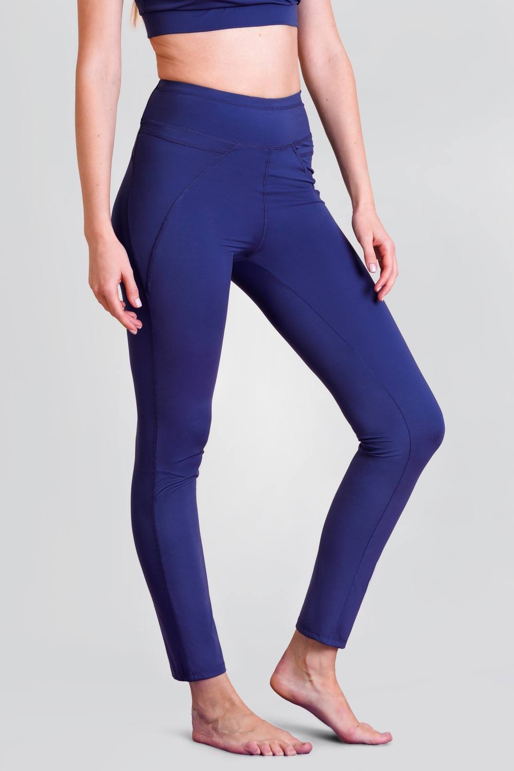 Enorsia Enorsia Women's High Waisted Active Leggings in Navy - 1