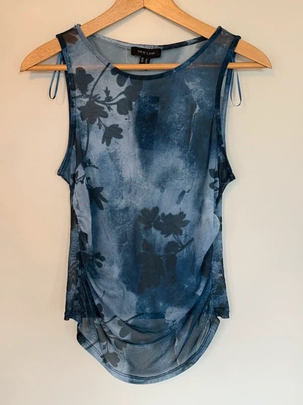 New Look New Look Ruched Side Vest Top (UK 14)