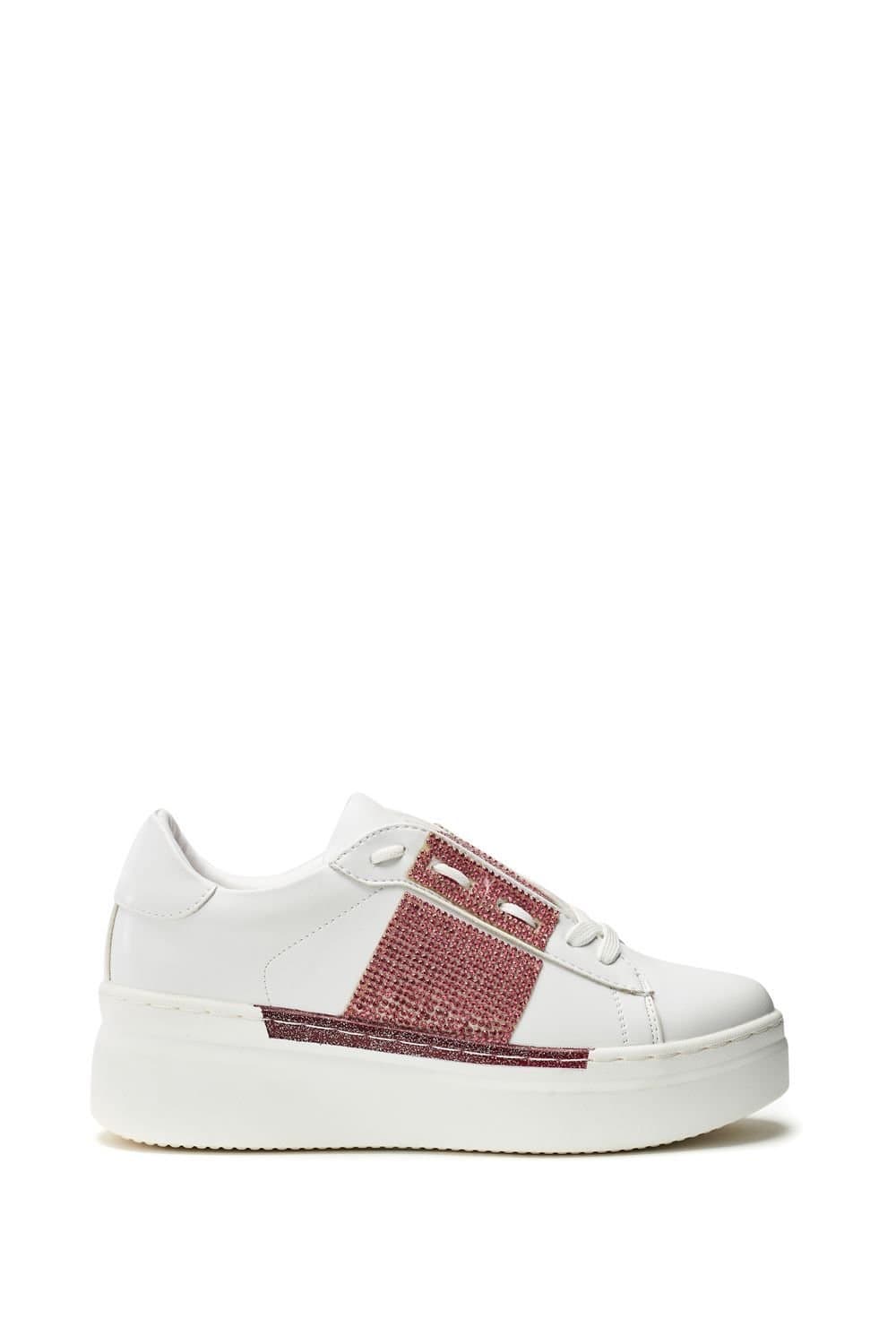 b.soleful b.soleful Women's 'Sanyra' Porvair Trainers in Red