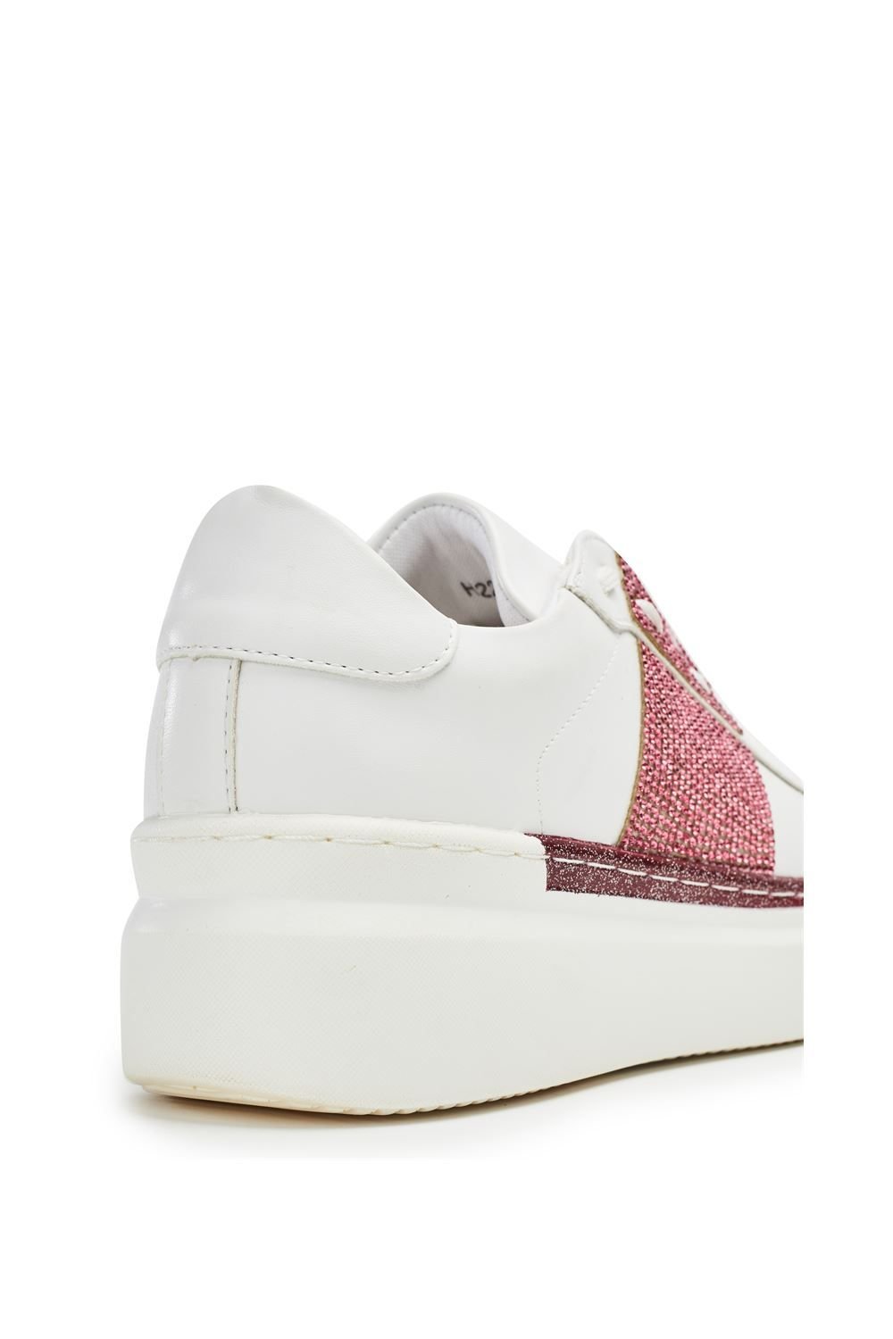 b.soleful b.soleful Women's 'Sanyra' Porvair Trainers in Red - 3