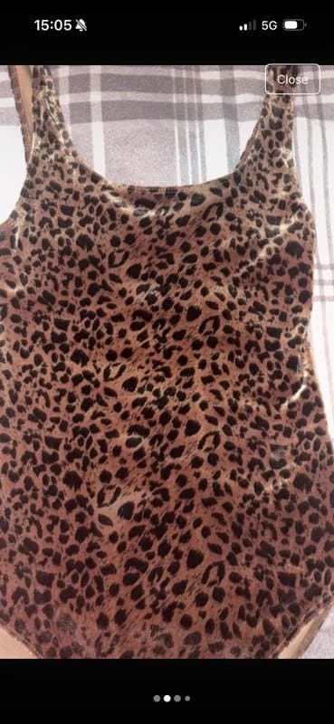 Topshop velvet leopard bodysuit