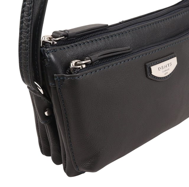 Dents Dents Women's Anaya Leather Cross Body Bag in Navy - 3