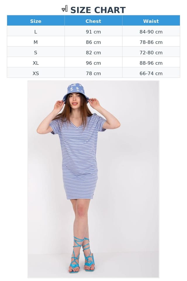 Love Lace Love Lace Women's Stitch & Soul Striped Summer Short Sleeve Dress in Blue - 3