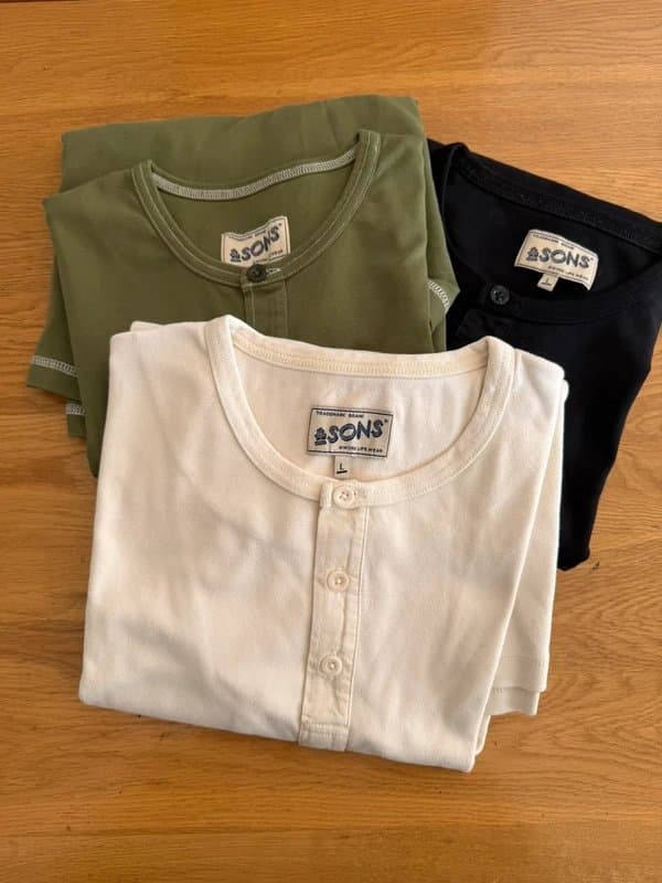 &Sons Trading &Sons Trading Henley 3 pack size L