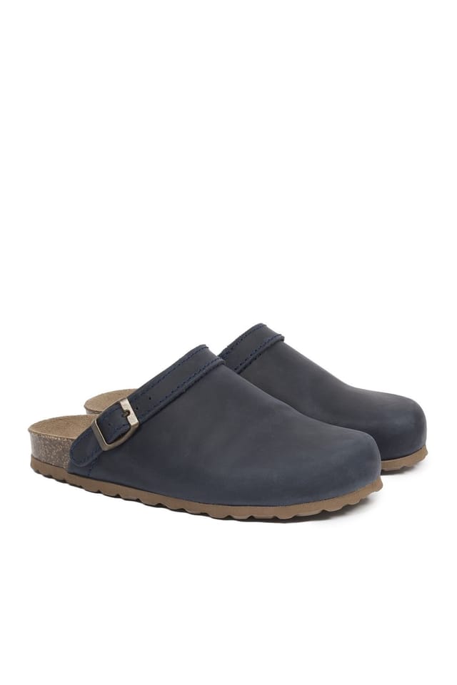 Celtic & Co Celtic & Co Women's Strap Detail Clog in Mid Navy - 2