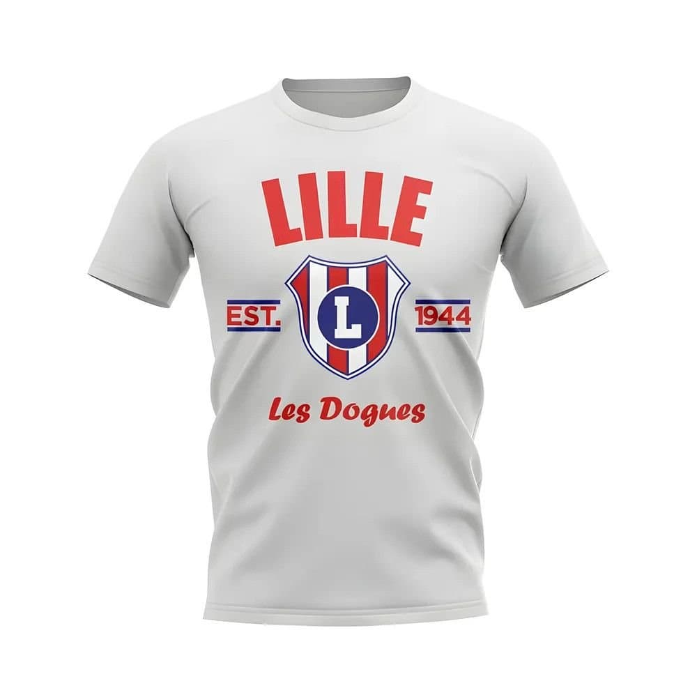 LOSC Lille LOSC Lille Men's Personalised Established Football T-Shirt in White