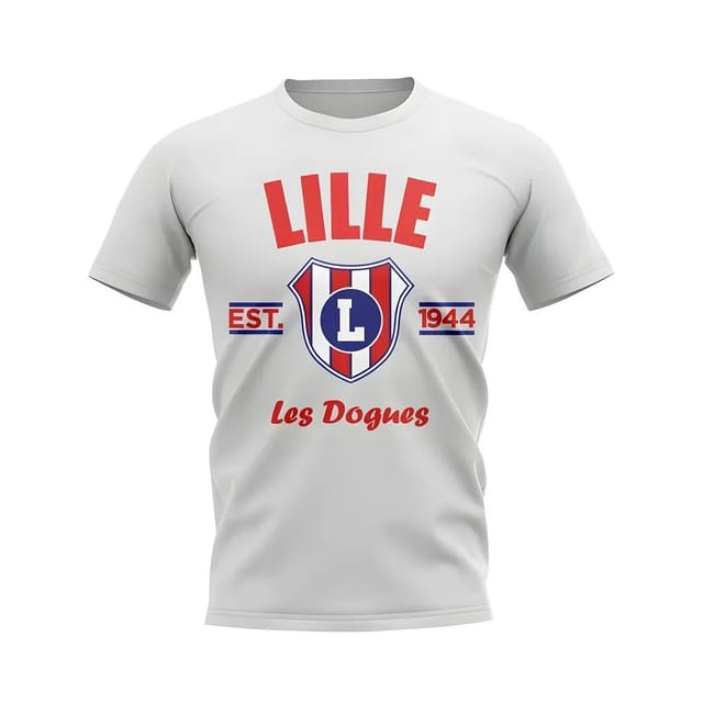 LOSC Lille LOSC Lille Men's Personalised Established Football T-Shirt in White - 2