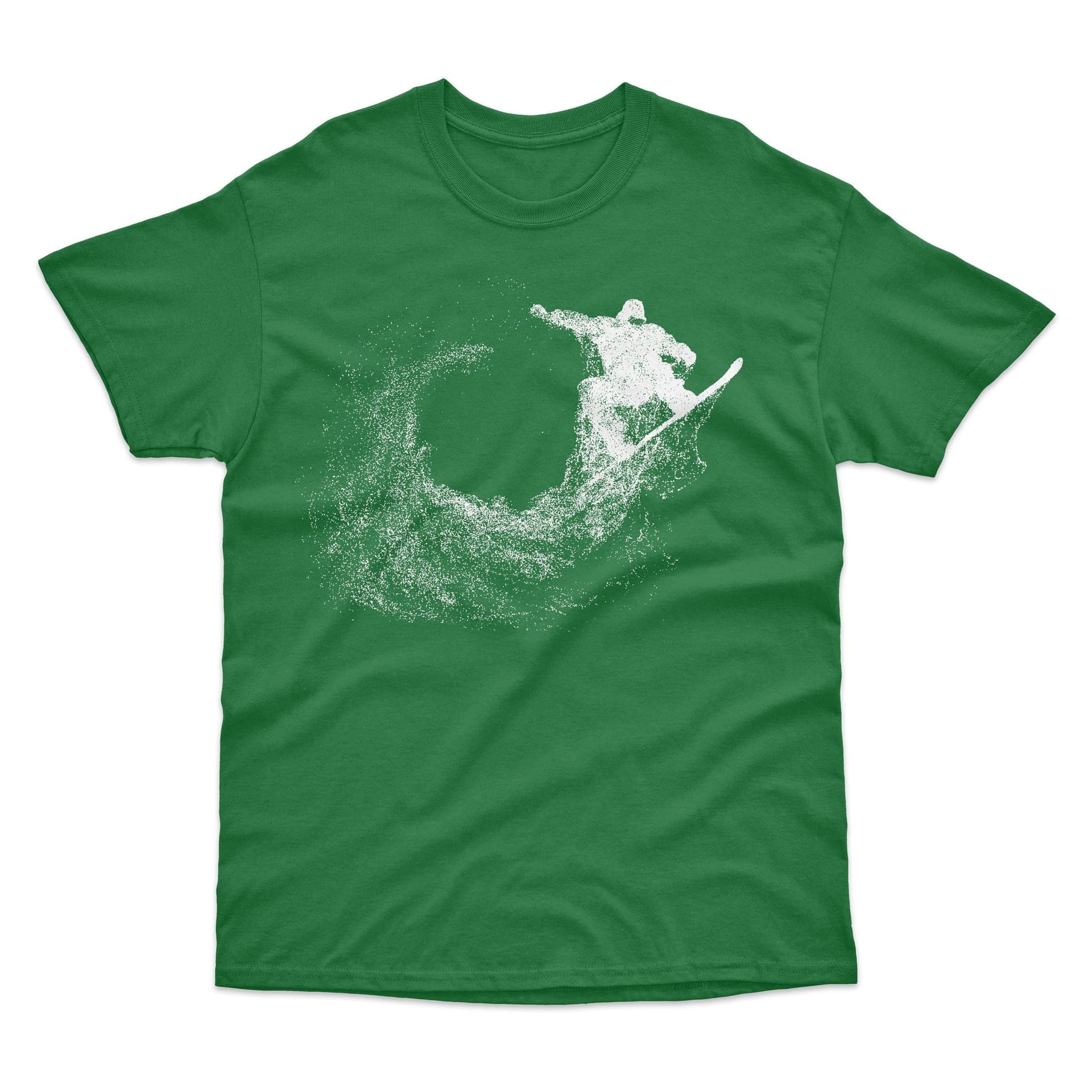 Bad Zebedee Bad Zebedee Men's Retro Lines Sailboat T-Shirt in Green