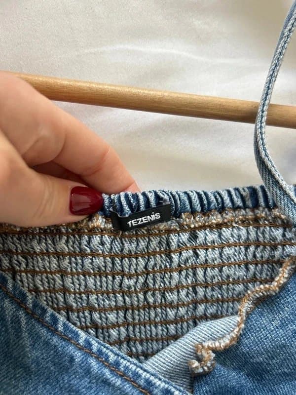 ASOS Denim corset crop top