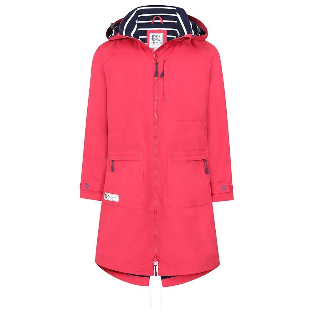 Lazy Jacks Lazy Jacks Women's Long Length Waterproof Jacket in Bright Pink - 1
