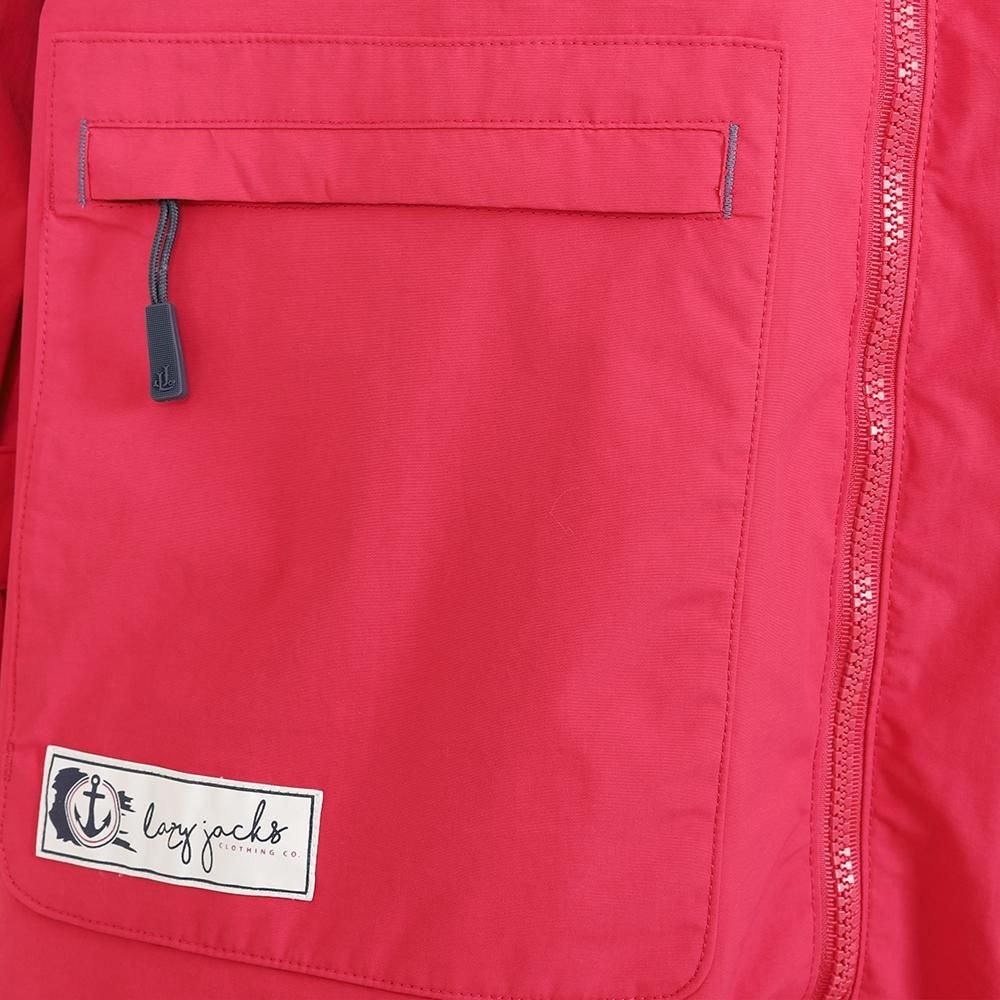 Lazy Jacks Lazy Jacks Women's Long Length Waterproof Jacket in Bright Pink - 3