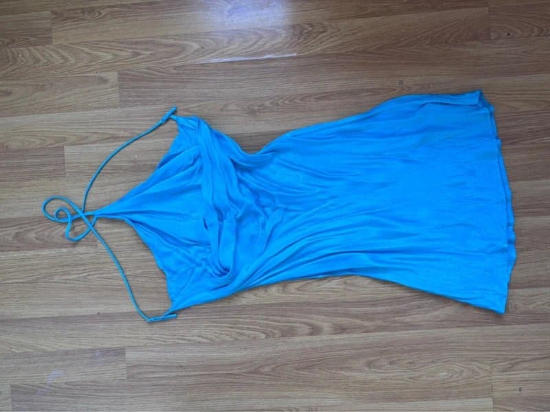 Bershka Blue satin mini dress