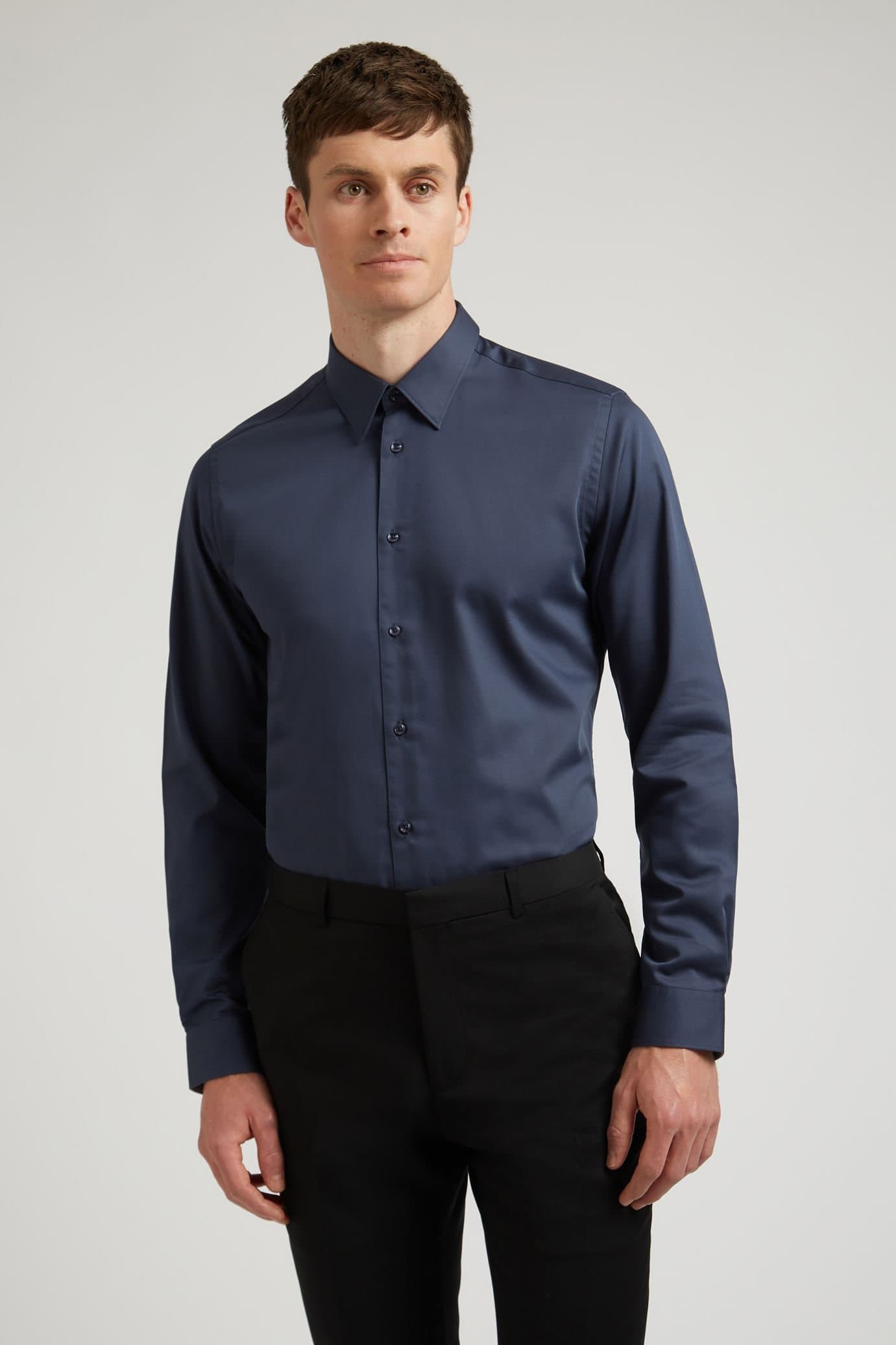 Ted Baker Ted Baker Men's Duddon Core Steel Navy Shirt
