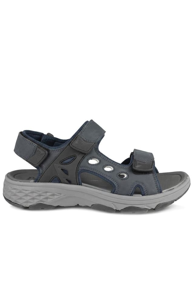 Pavers Pavers Men's Cushioning Adjustable Fasten Sandals in Navy - 2