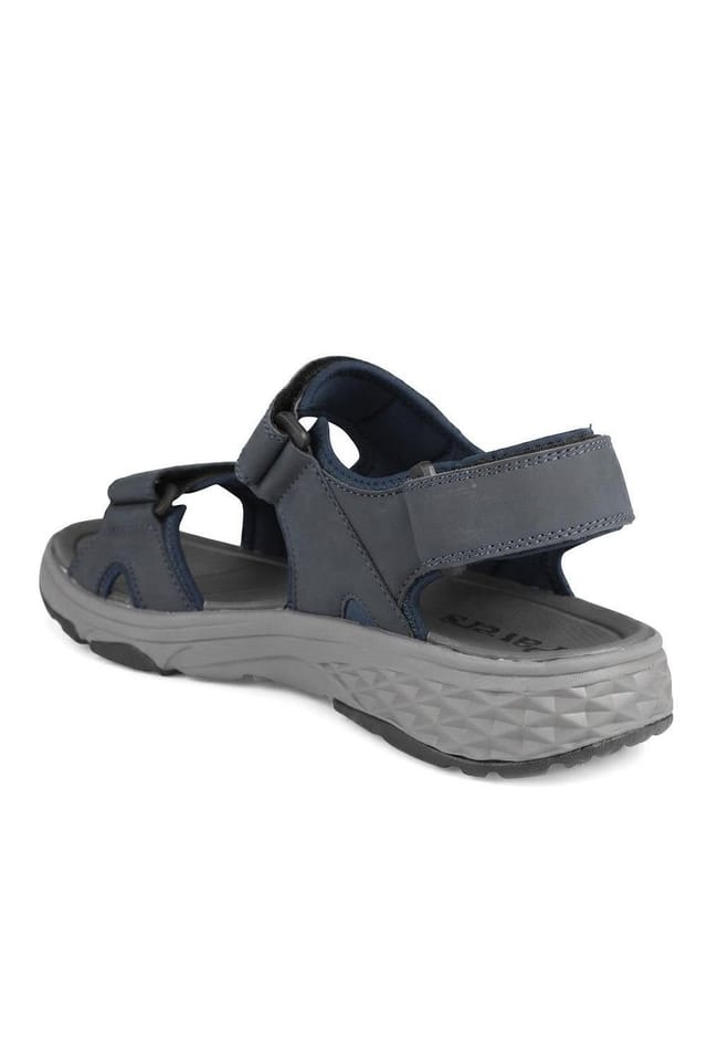 Pavers Pavers Men's Cushioning Adjustable Fasten Sandals in Navy - 3