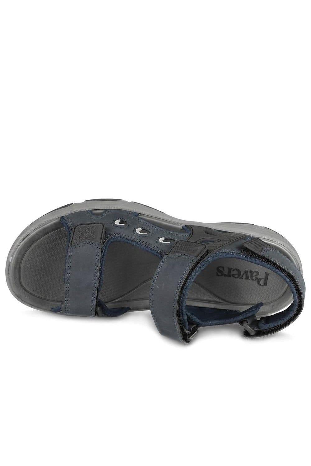Pavers Pavers Men's Cushioning Adjustable Fasten Sandals in Navy - 4