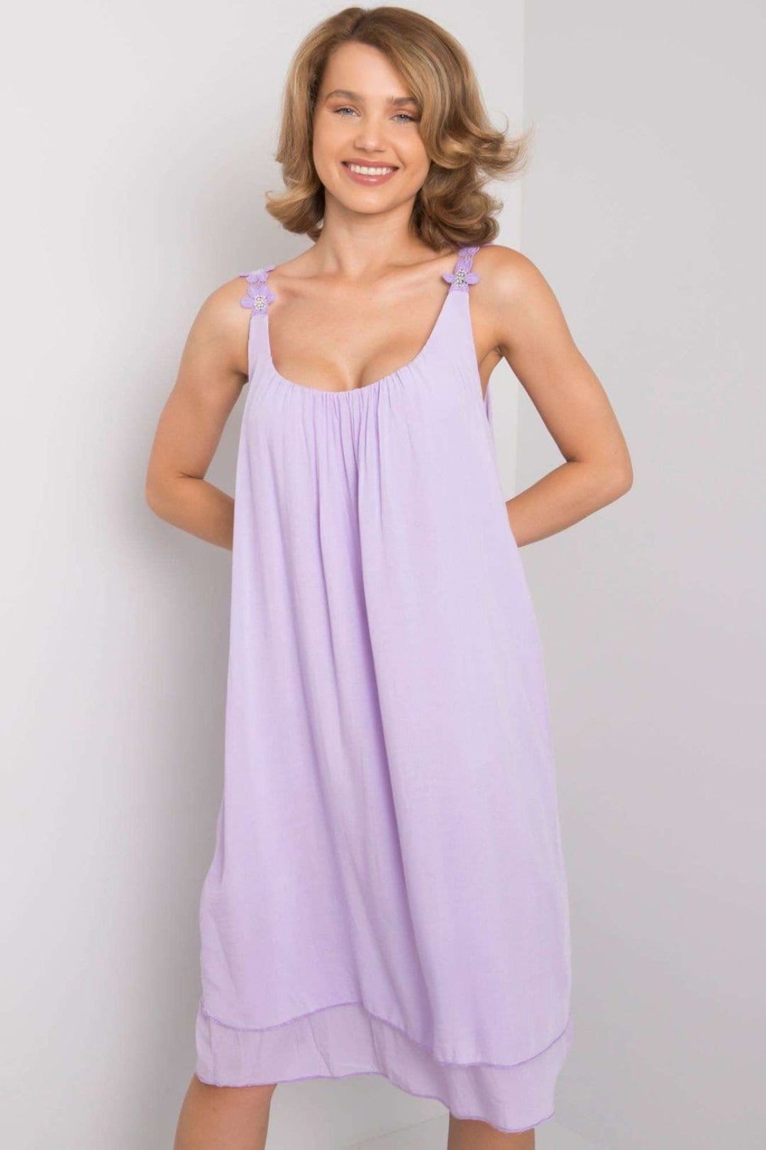 Love Lace Violet Summer Daydress with Loose Straps