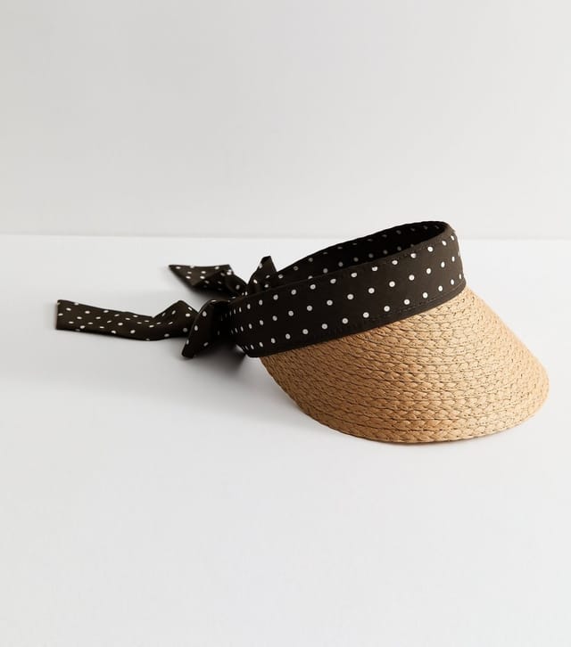 New Look Stone Straw Visor Scarf New Look - 2