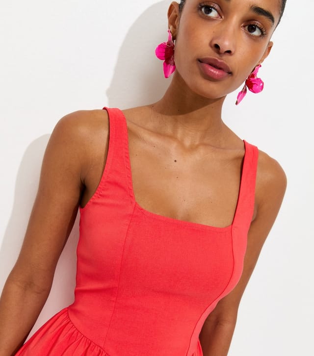 New Look Women's Red V-Shaped Waist Mini Dress New Look - 2