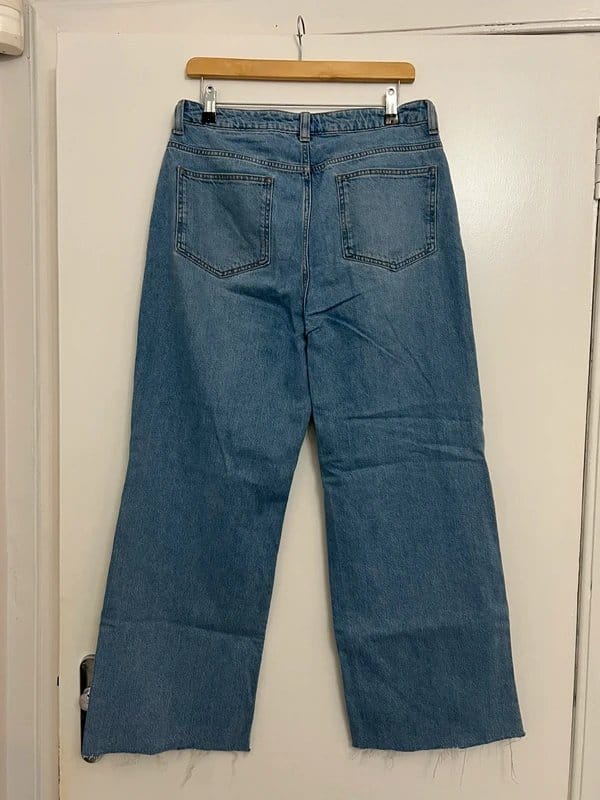 ASOS Light Blue Wide Leg Midrise Jeans