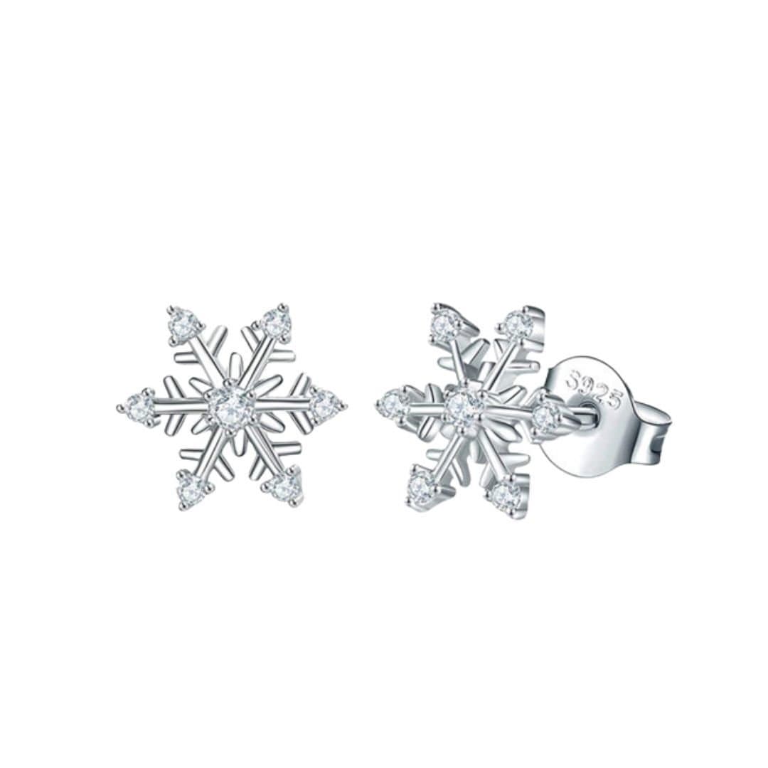 Lovii Lovii Women's 925 Sterling Silver Snowflake Stud Earrings