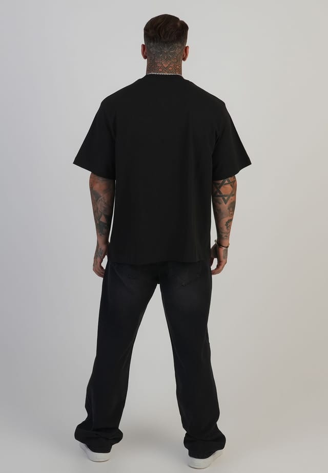 SikSilk SikSilk Men's Logo T-Shirt in Black - 3