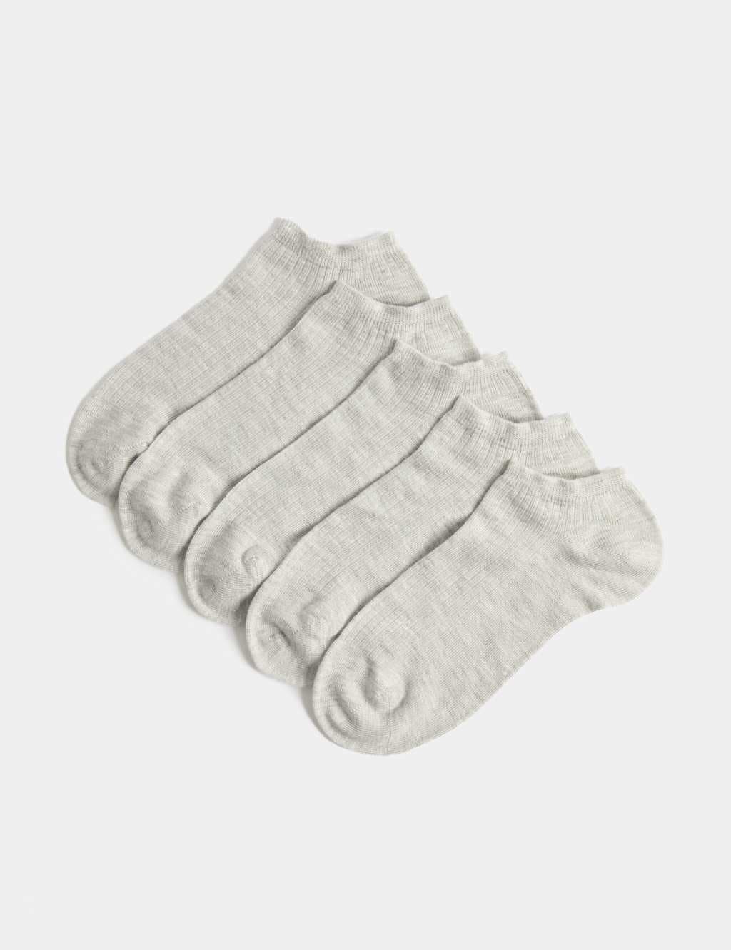 Marks & Spencer M&S 5 Pack Supersoft Trainer Liners™ Grey Mix