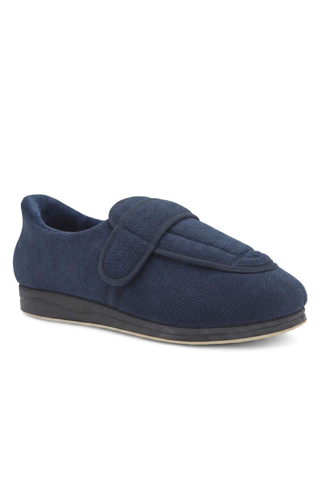 Easyfit Easyfit Men's Extra Wide Touch Fasten Slippers in Navy