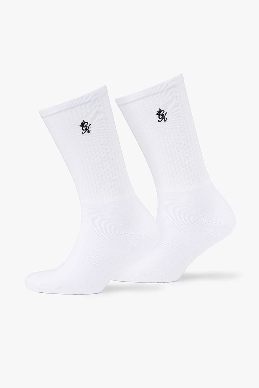 Gym King GYM KING Men's Core Sock (2Pk) Black/White in Black - 1