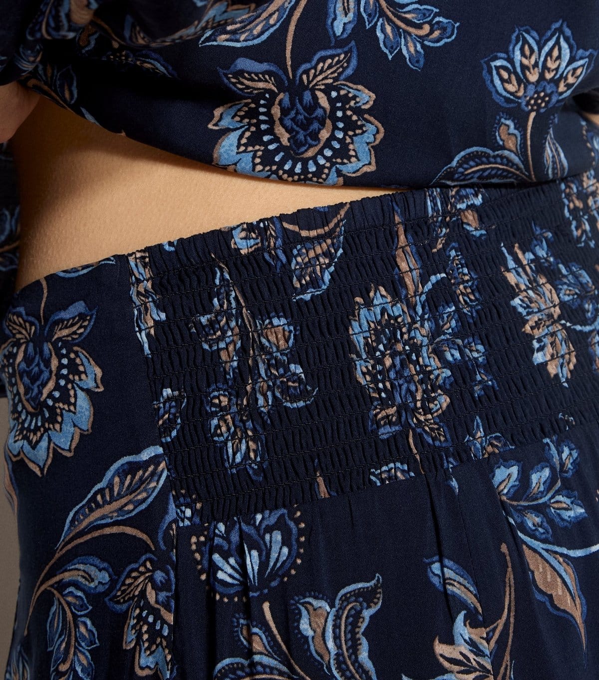 Apricot Women's Blue Floral Print Pleated Midi Skirt Apricot New Look - 4