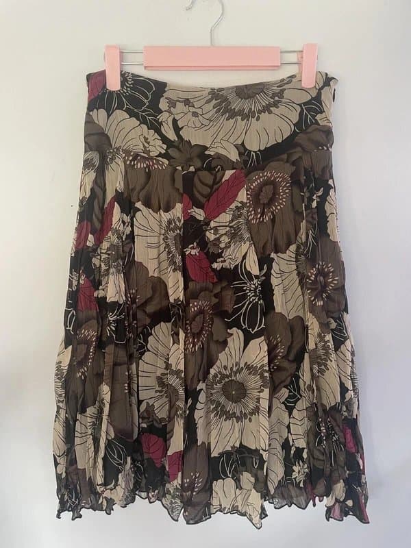 New Look New Look Floral A Line Skirt Uk8