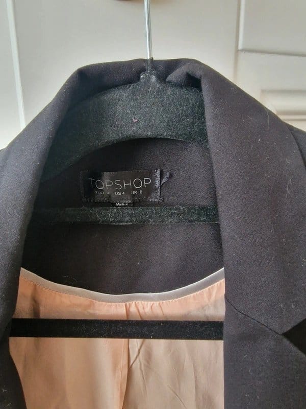 Topshop Black Wool Blazer