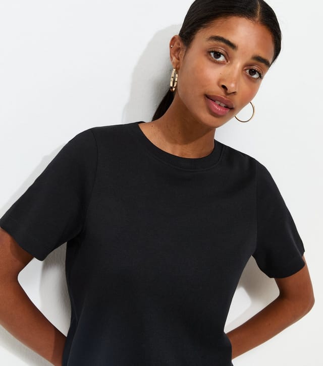 New Look Women's Premium Black Heavyweight Cotton T-Shirt New Look - 2