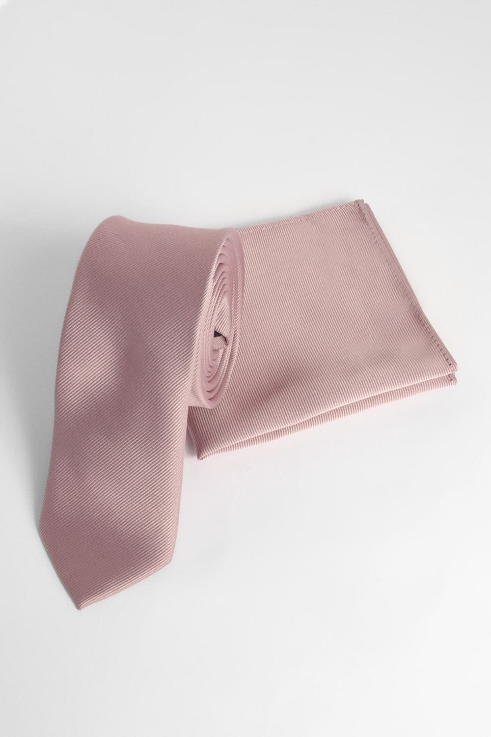 Burton Burton Men's Soft Pink Tie & Pocket Square Set