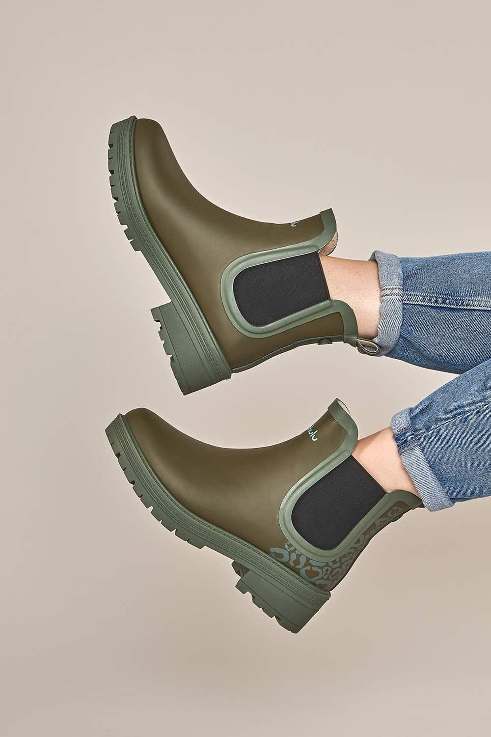 Moshulu Moshulu Women's 'Swale' Faux Fur Lined Wellies in Green