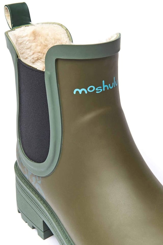Moshulu Moshulu Women's 'Swale' Faux Fur Lined Wellies in Green - 3