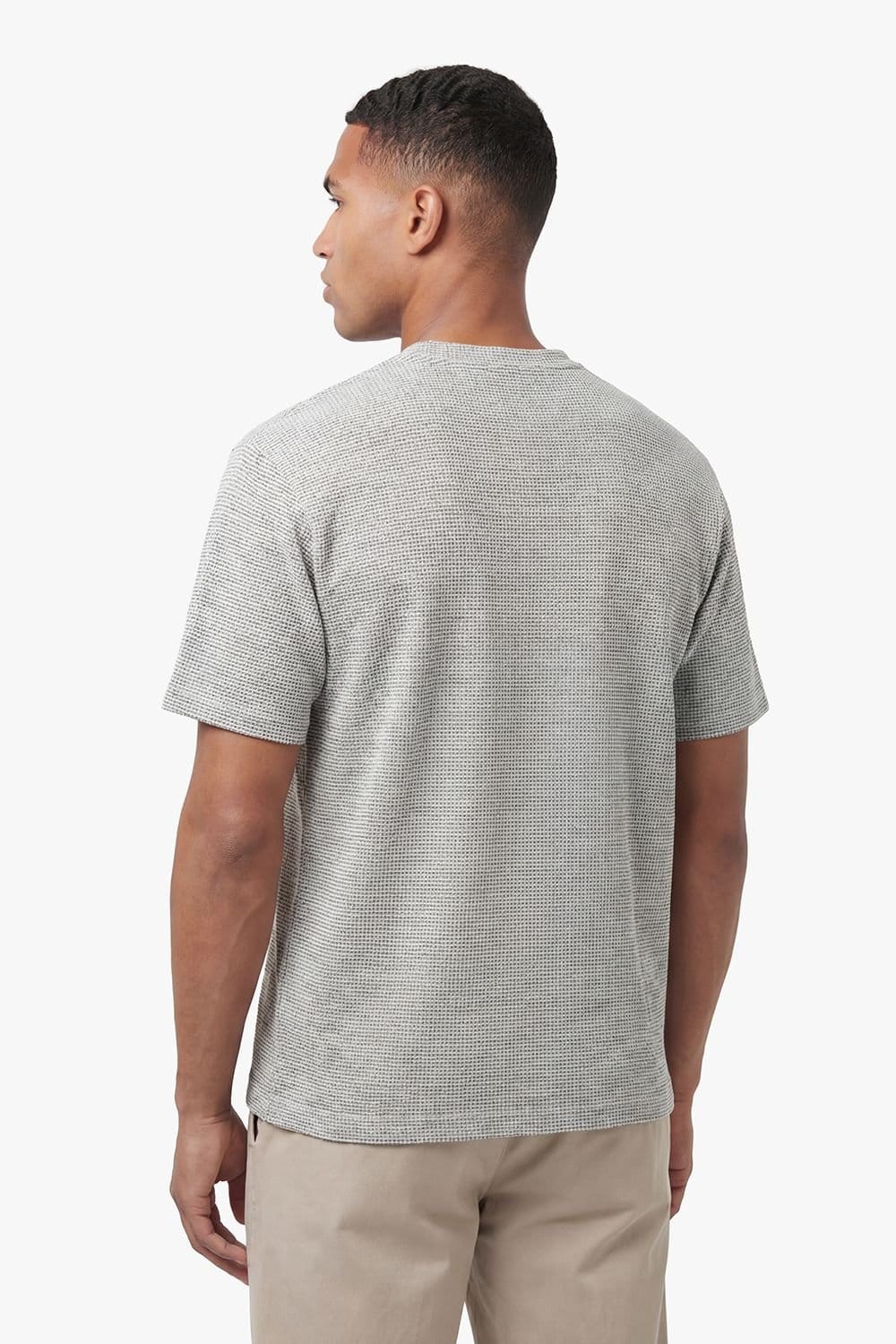 Luke 1977 Luke 1977 Men's Davenport Waffle Relax Fit T-shirt in Light Grey - 2