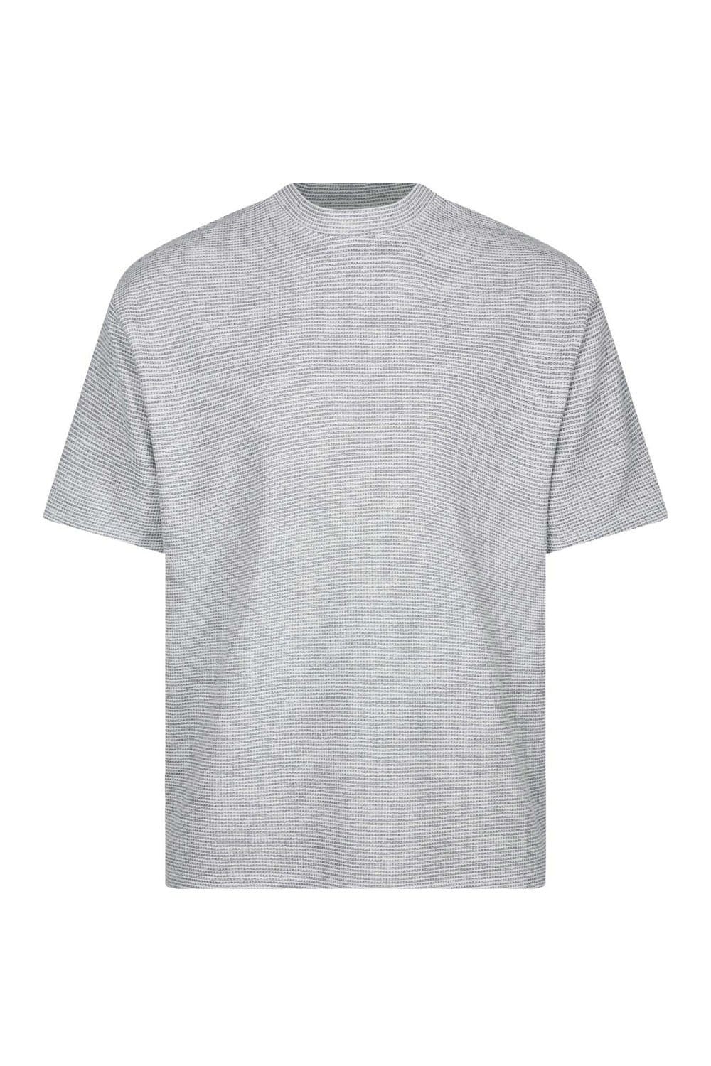 Luke 1977 Luke 1977 Men's Davenport Waffle Relax Fit T-shirt in Light Grey - 4
