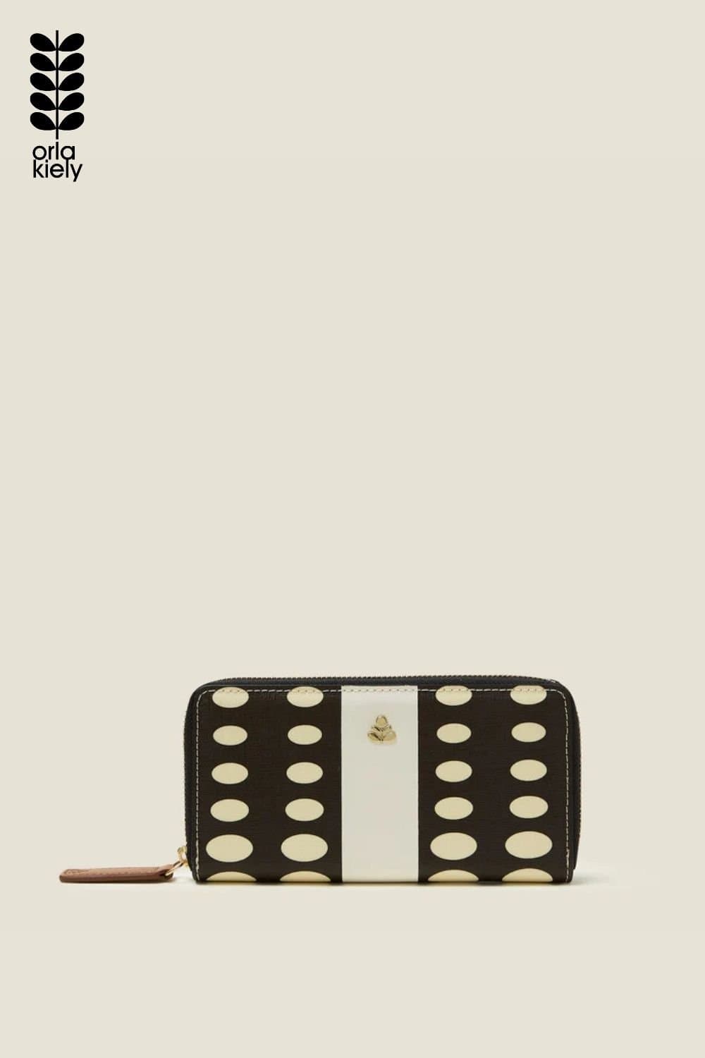 Orla Kiely Orla Kiely Women's Forget Me Not Wallet - Optical Oval Mocha in Brown