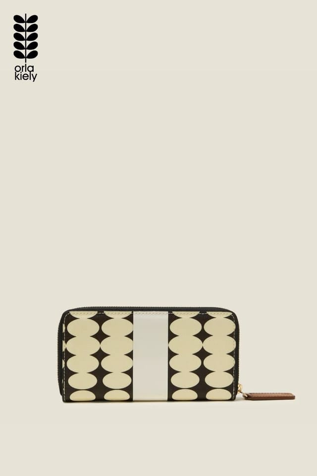 Orla Kiely Orla Kiely Women's Forget Me Not Wallet - Optical Oval Mocha in Brown - 3